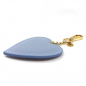 Preview: Trixi Gronau leather key fob Coeur light bluee side